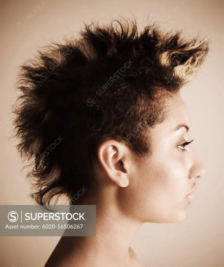 Woman with a mohawk