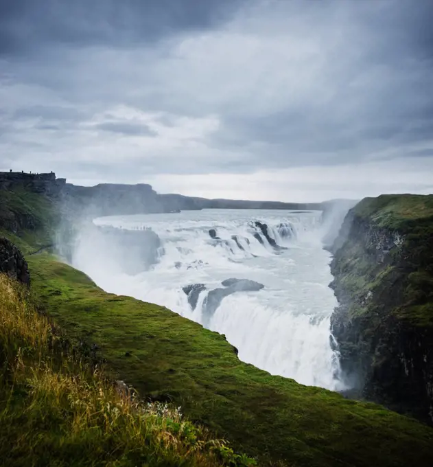 Gullfoss waterfall in the golden circle, Iceland, Scandinavia, Europe