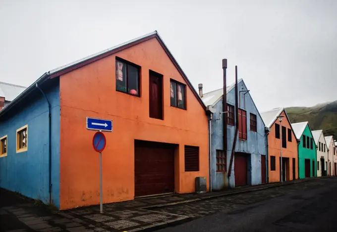 Street on vestmannaeyjar, Heimaey island, Westman islands, Iceland, Scandinavia, Europe