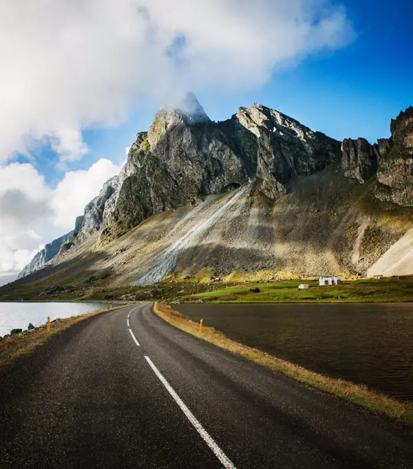 Road traveling through Southwest Iceland, Scandinavia, Europe