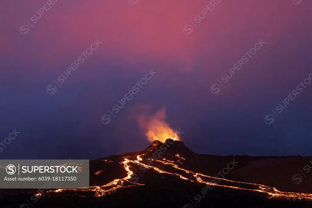 Volcanic eruption Reykjanes Peninsula Iceland