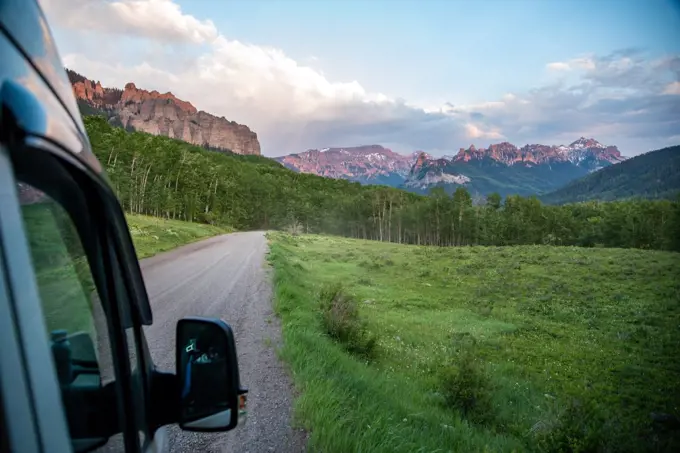 View from the van, vanlife, Colorado