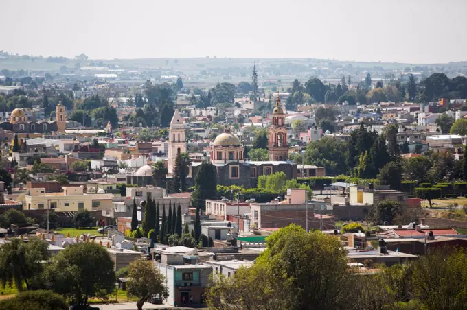 View of Acatepec city in Mexico at day