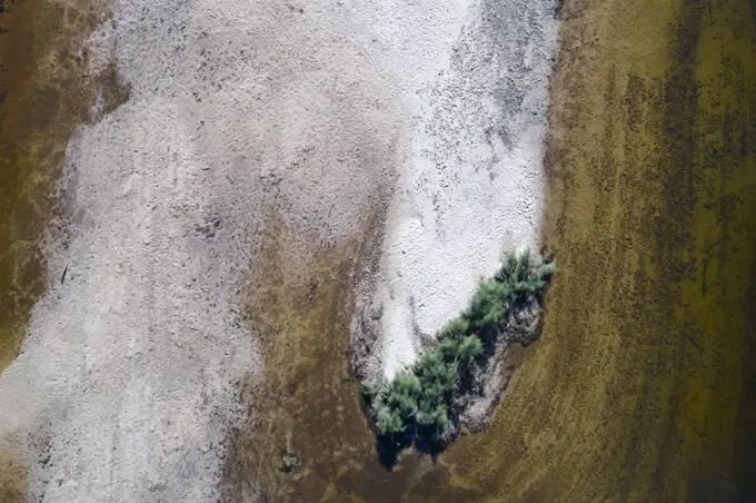 A river that is drying up due to the severe drought in New South Wales, Australia