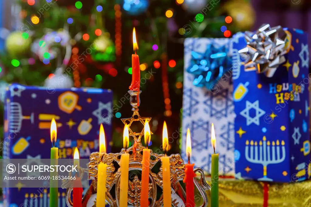 Jewish Holiday symbol Hanukkah menorah Hanukkah, the Jewish Festival of Lights