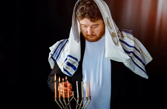 Jewish Holiday symbol Star of David Hanukkah menorah Hanukkah, the Jewish Festival of Lights