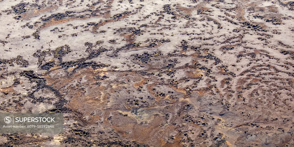 Aerial abstract shot of nature landscape of South Australia Desert