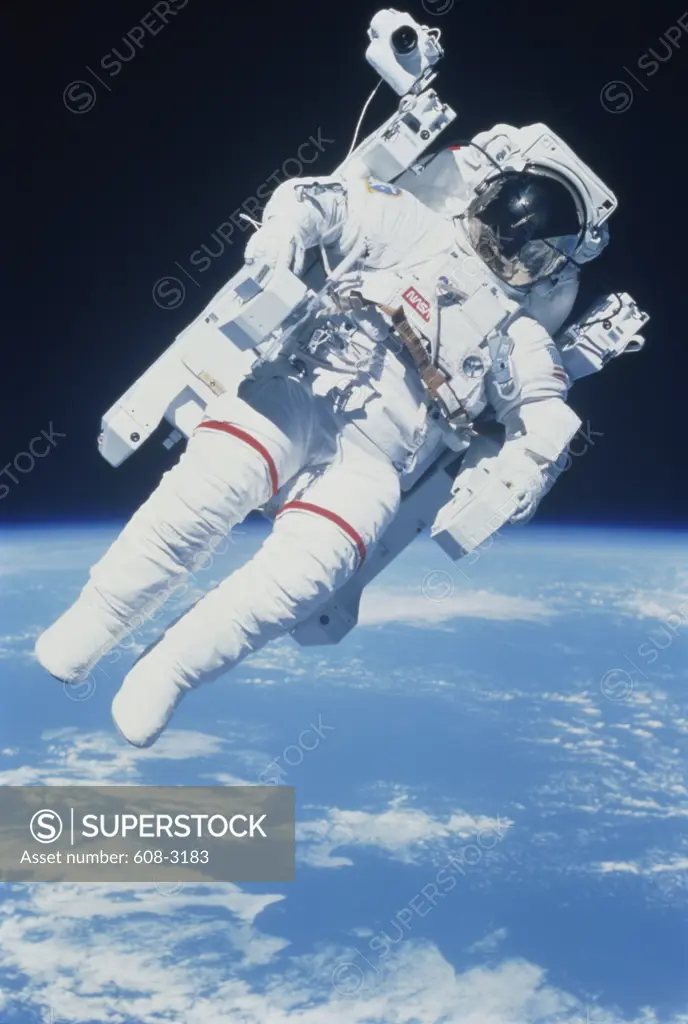 Astronaut taking a spacewalk