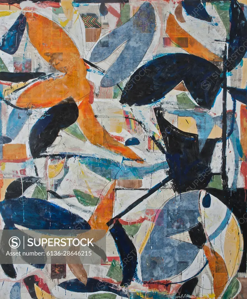 The inspiration for this mixed media painting came from listening to Bob Dylans song “Mozambique” and channelling those words and music From Africa into an abstract work of art. 