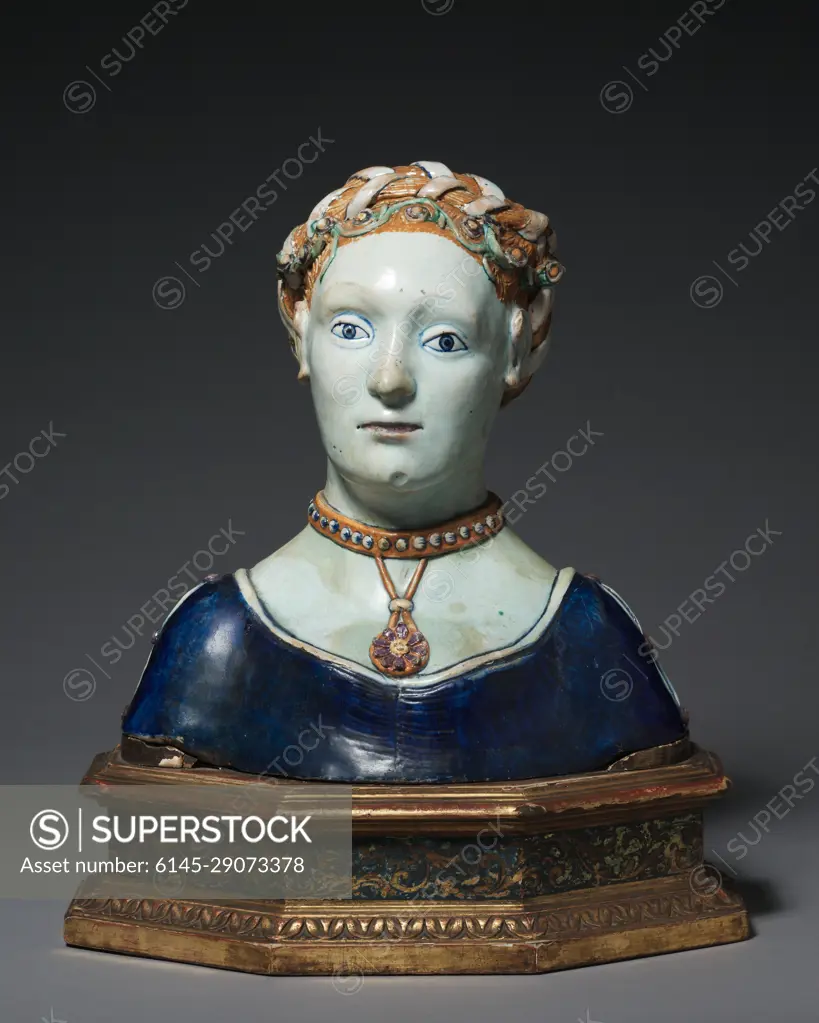 Bust of a Woman, early 1500s. Italy, Tuscany, 16th century. Tin