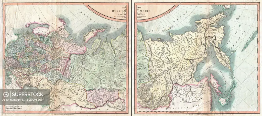 1799 Cary Map of the Russian Empire