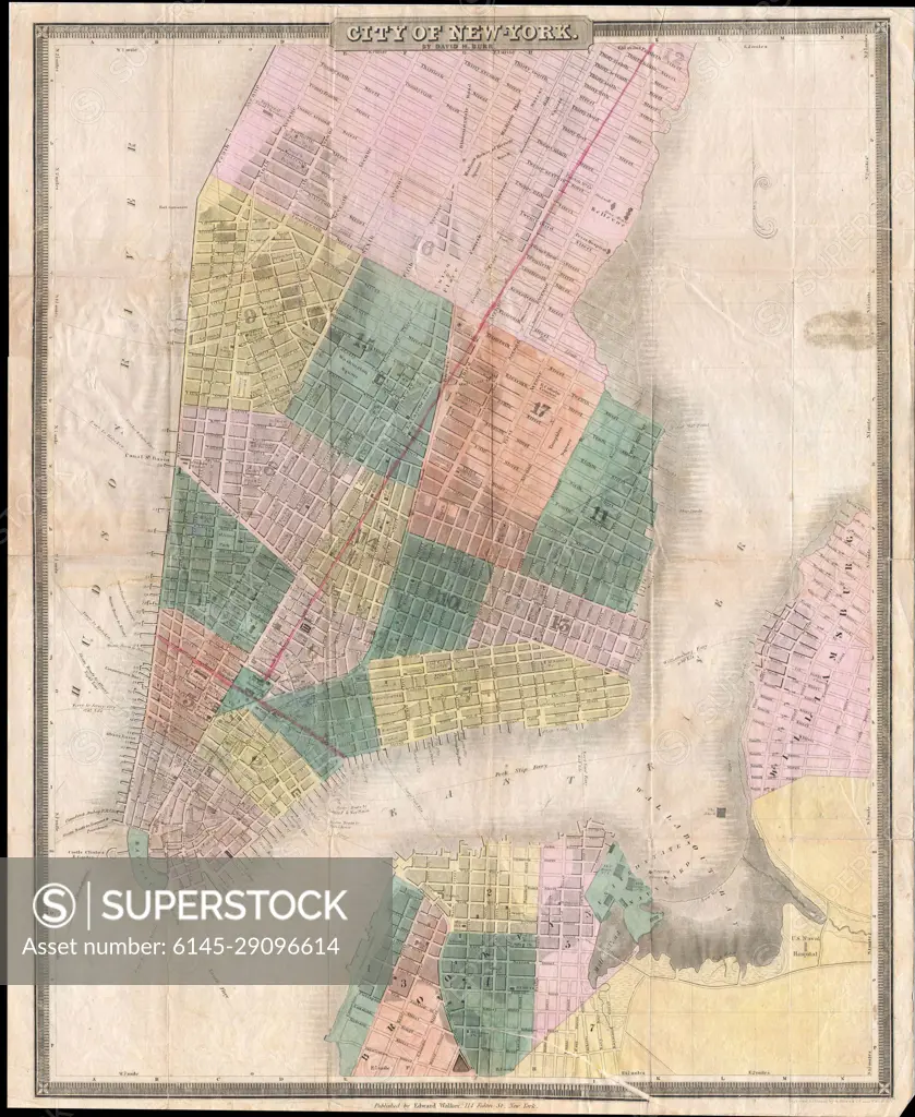 1835 David Burr Map of New York City