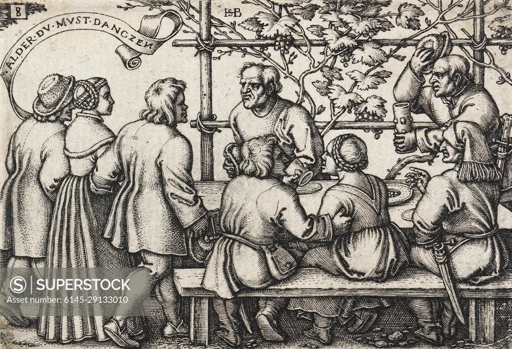 Peasants' Feast. Hans Sebald Beham (Germany, Nuremberg, 1500-1550). Germany, 1546-1547. Prints; engravings. Engraving