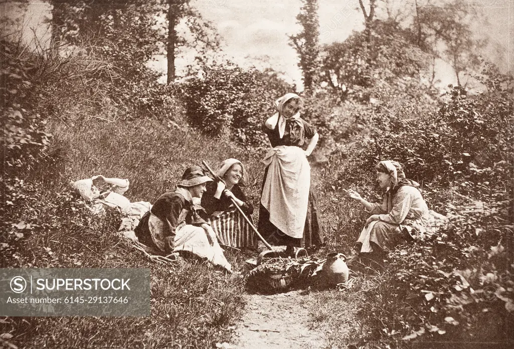 A Merry Tale. Henry Peach Robinson (England, 1830-1901). England, 1889-1891. Photographs. Photogravure