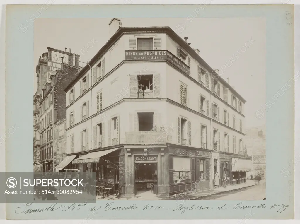 Building, at the corner of the 100 boulevard de Courcelles and 79 rue de Courcelles, 17th arrondissement, Paris Building, at the corner of the 100 boulevard de Courcelles and 79 rue de Courcelles. Paris (17th arr.), 1905 (September). French photographic union.