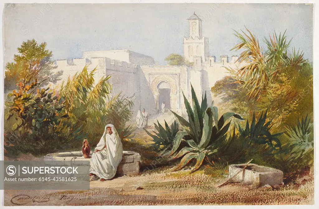 ﻿Widok z Tangeru. Delacroix, Auguste (1809-1868), painter