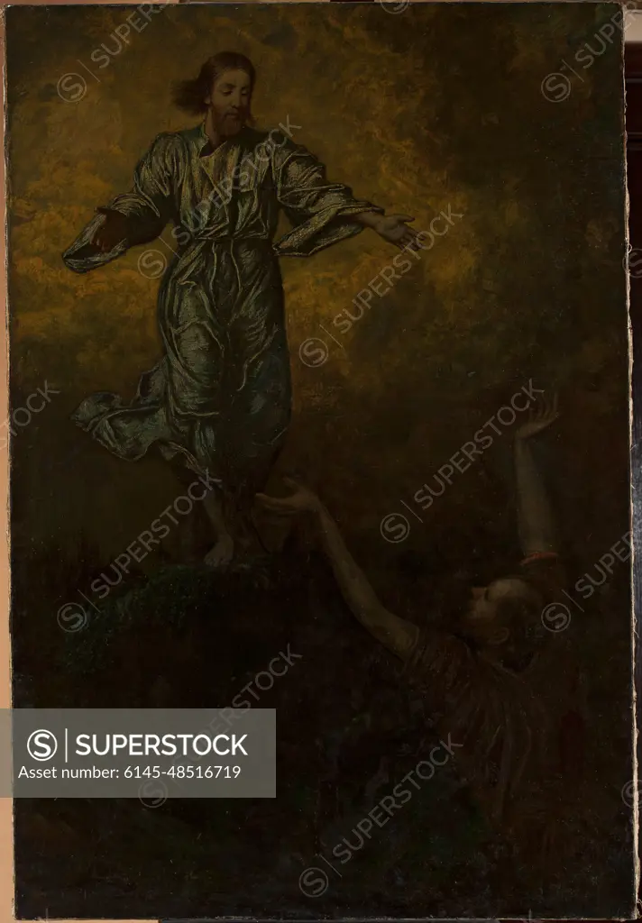 ﻿Christ and Saint Peter. Thoma, Hans (1839-1924), painter