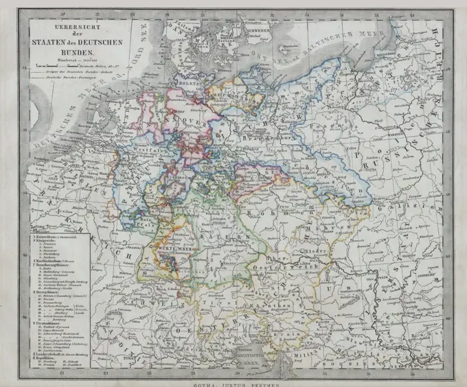1862 Stieler Map of Northern Germany