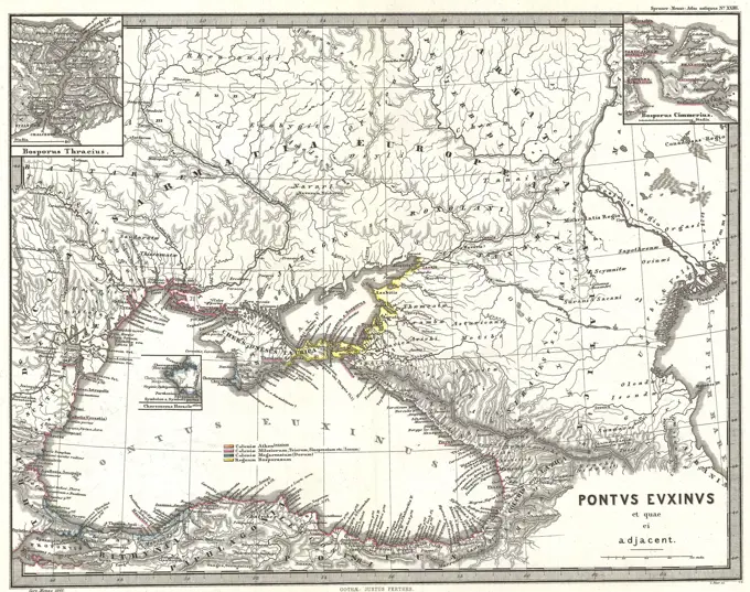 1865 Spruner Map of the Black Sea and Adjacent Regions