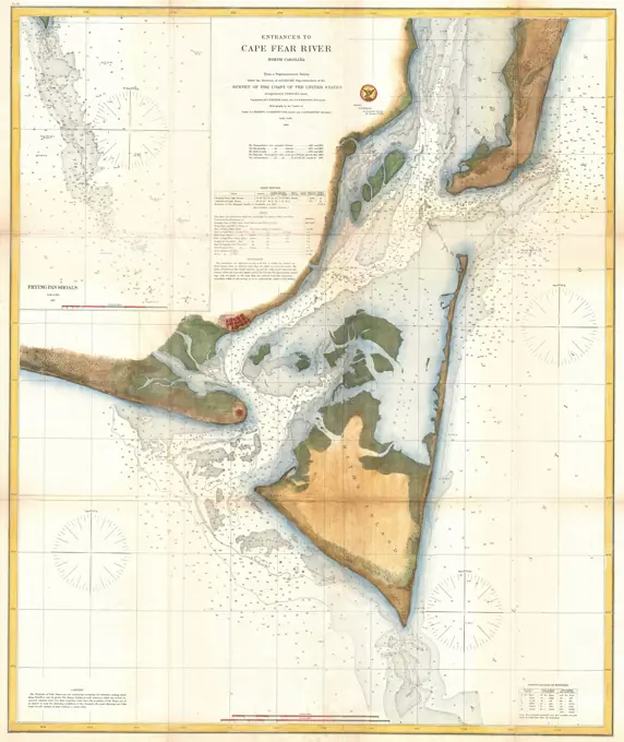 1866 U.S.C.S. Map of Cape Fear and Vicinity, North Carolina