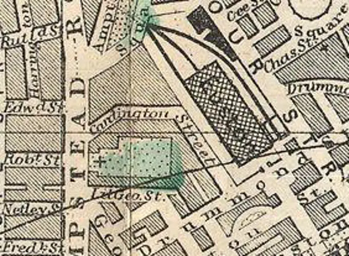 1890 Bacon Traveler's Pocket Map of London, England