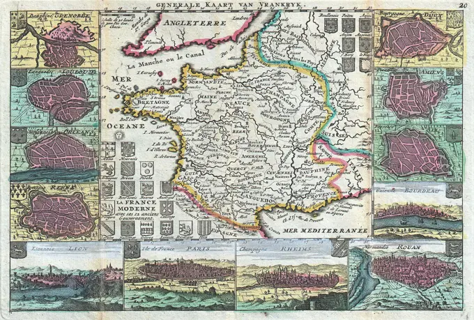 1747 La Feuille Map of France