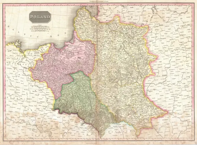 1818 Pinkerton Map of Poland