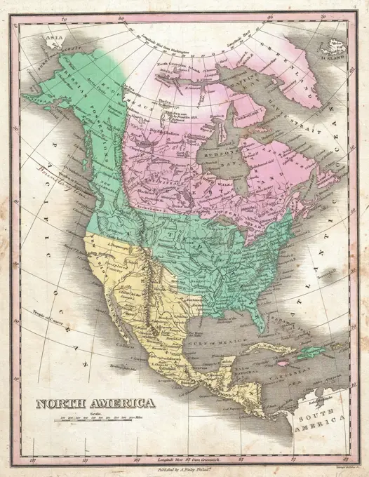 1827 Finley Map of North America
