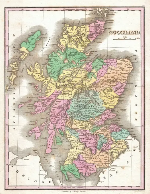 1827 Finley Map of Scotland