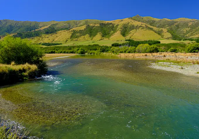 The Mataura River in N.Z. is famous for its fly fishing,