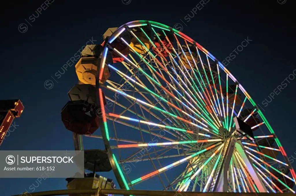 Ferris wheel in an amusement park, Santa Monica Pier, Santa Monica, California, USA