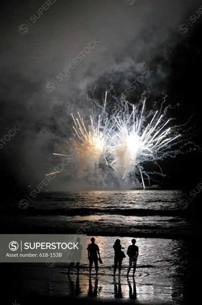 Fireworks, Santa Monica Pier, Santa Monica, California, USA