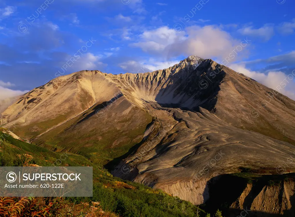 Extinct volcano, Wrangell-St. Elias National Park and Preserve, Alaska, USA