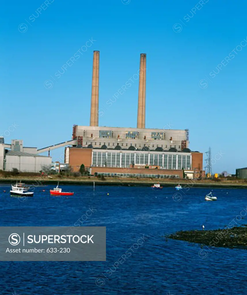 Coal-fired power station at the coast, Blyth Power Station, Blyth, Northumberland, England