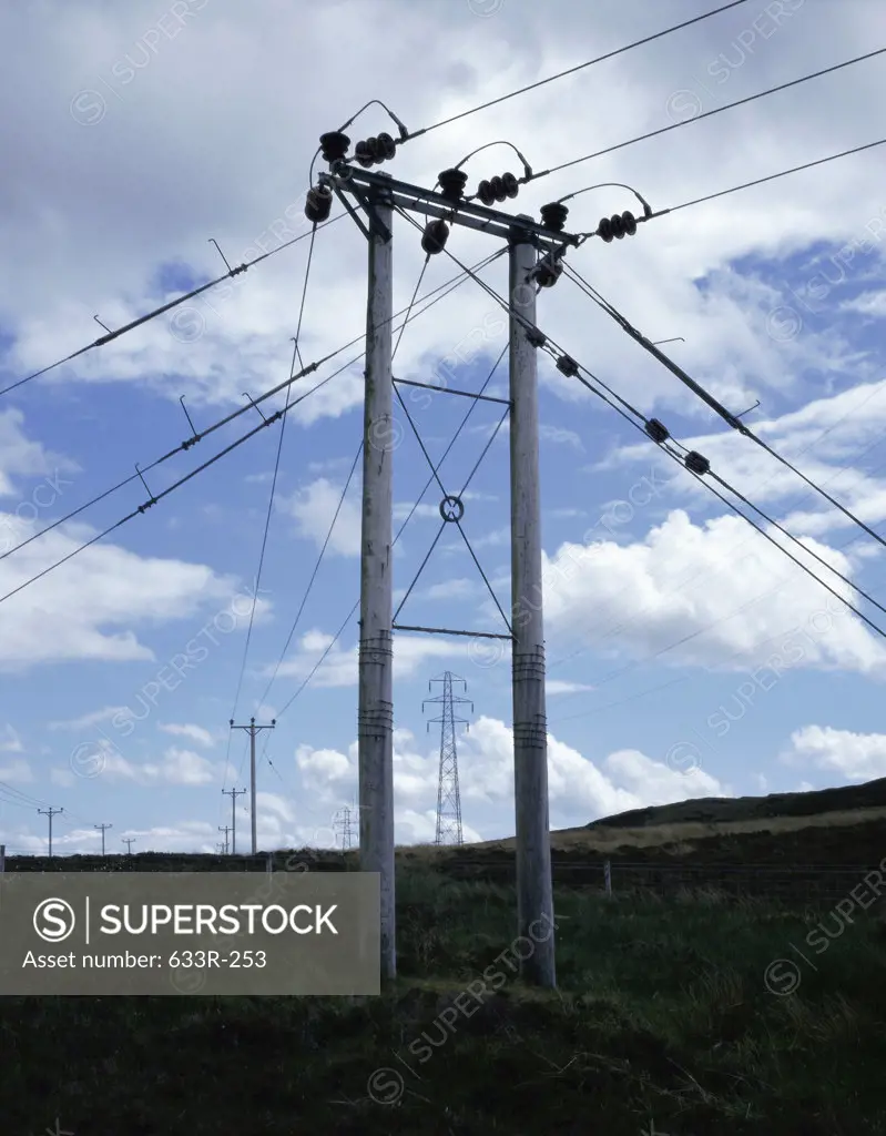Electricity pylon in a field, Inverkip, Scotland