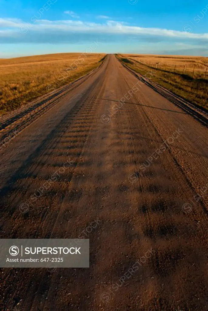 USA, South Dakota, Badlands National Park, Dirt Road