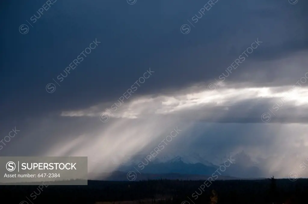 Canada, Yukon, Alaska Highway, Stormy Sky