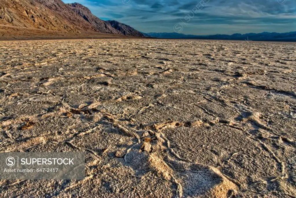 salt flats-badwater-lowest point in usa-minus 282 feet elevation-death valley national park-california