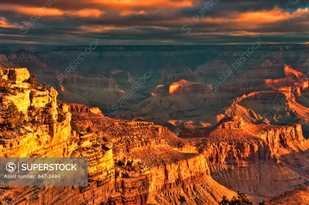 grand canyon national park-view from south ruim-arizona