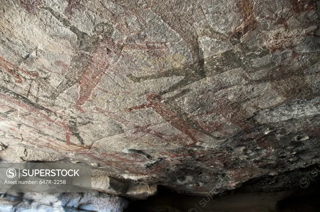 Mexico, Baja California Sur, near Mulege, Sierra de Guadalupe Mountains, San Borjitas cave paintings