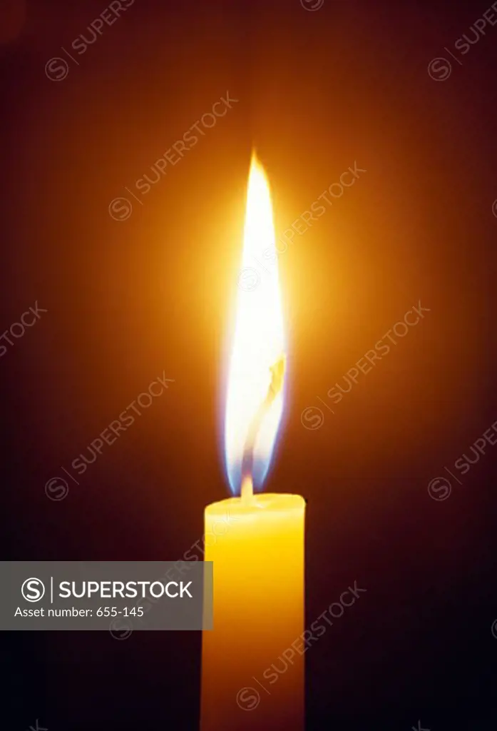 Close-up of a burning candle