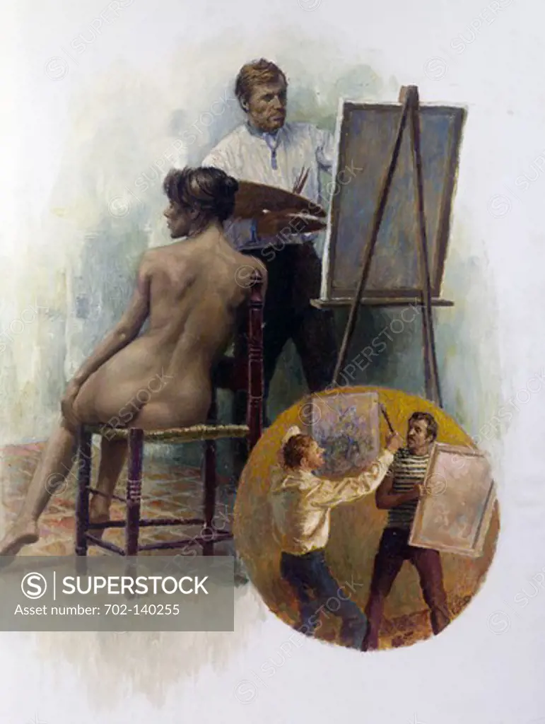 Painter with a model