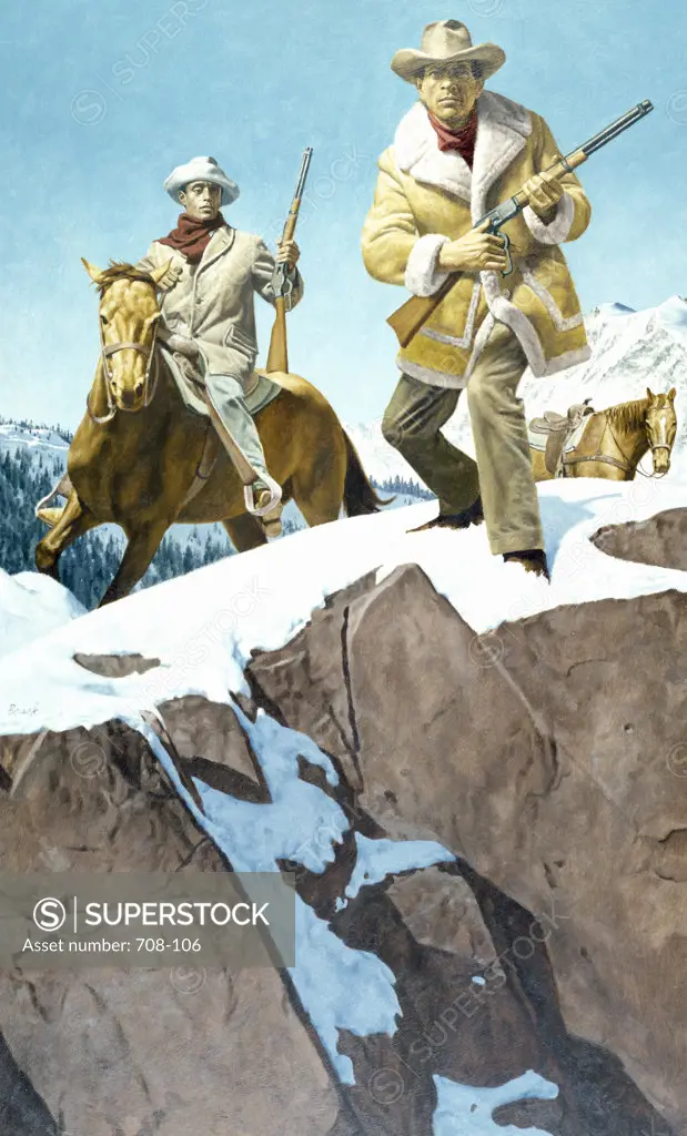 Cowboys in Winter, Stanley Borack, (b.1927/American)