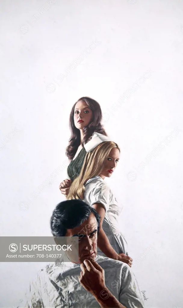 Doctor and young nurses by Stanley Borack, 20th century