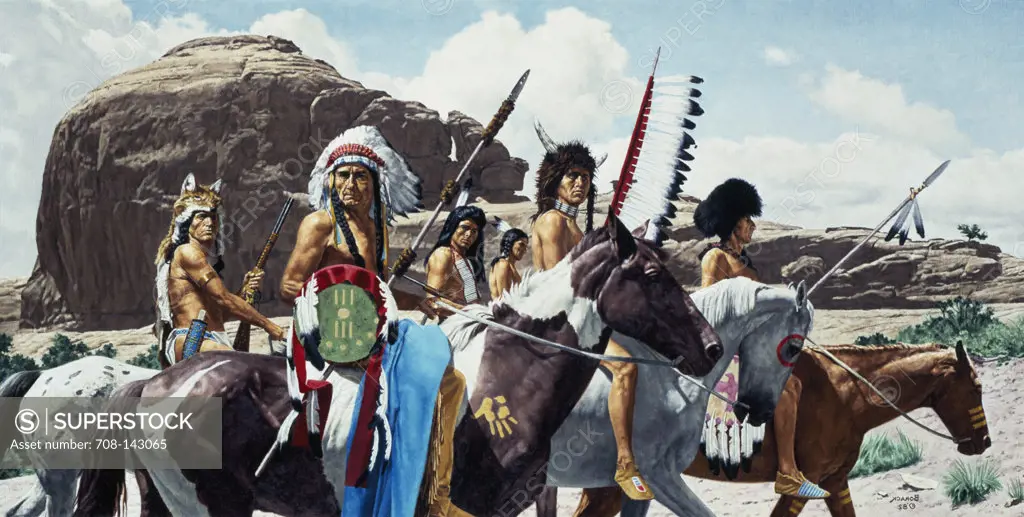 Native American War Party  1982 Borack, Stanley(1927- American)  