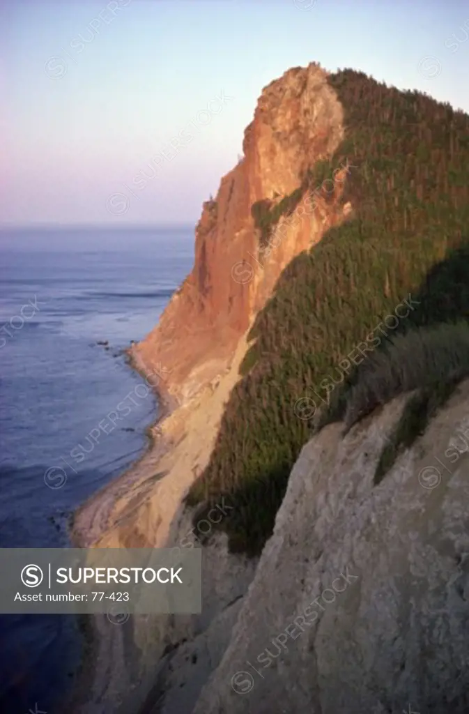 Cliff overlooking the ocean