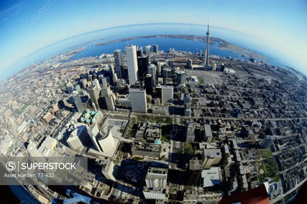 Aerial view of a city, Toronto, Ontario, Canada