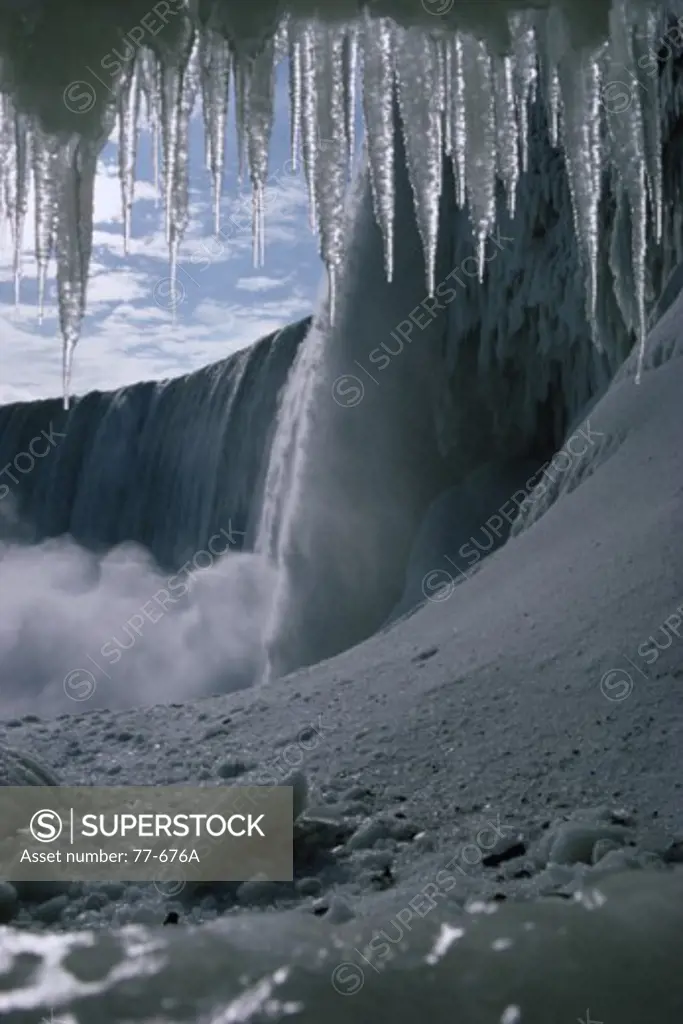Icicles at Niagara Falls, Ontario, Canada