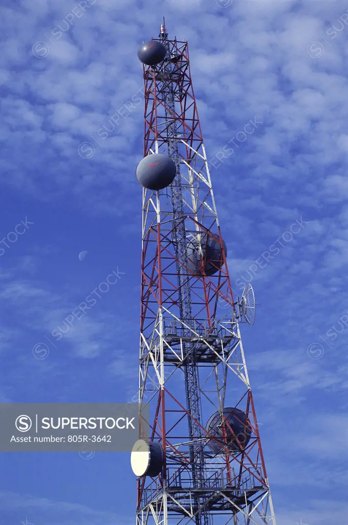 Low angle view of a radio tower