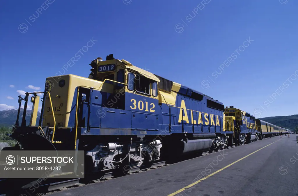 Freight train, Alaska, USA